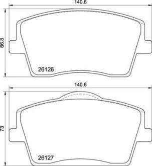 Гальмівні колодки дискові BREMBO P86031 (фото 1)