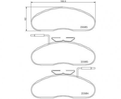 Гальмівні колодки, дискове гальмо (набір) BREMBO PB7002