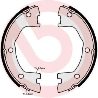 Гальмівні колодки ручного гальма BREMBO SA6508 (фото 1)