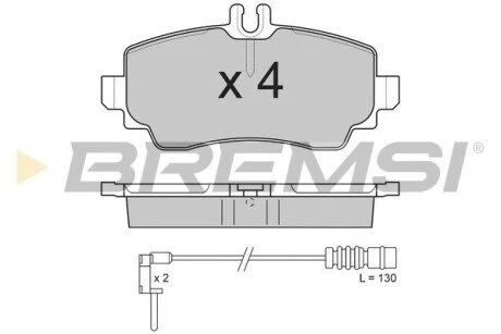 Тормозные колодки перед. MB A-class (W168) 97-04 (TRW) BREMSI BP2763