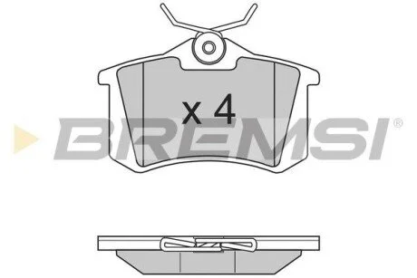 Тормозные колодки зад. Caddy III/IV/Passat/Audi A4/A6 (Lucas) BREMSI BP2807