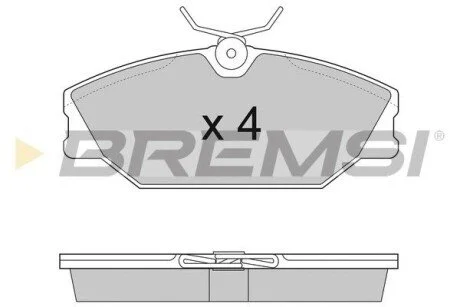 Тормозные колодки перед. Laguna I/Megane I 95-03 (TRW) BREMSI BP2874