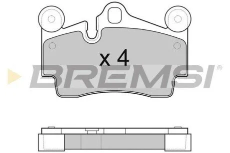 Тормозные колодки зад. Audi Q7/Touareg/Cayenne (Brembo) (112,2x73,2x16,2) BREMSI BP3097
