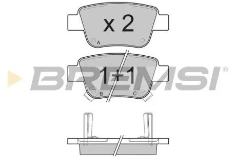 Тормозные колодки зад. Toyota Avensis 00-08 (Bosch) BREMSI BP3112