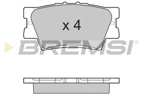 Тормозные колодки зад. Toyota RAV4 06- (akebono) BREMSI BP3252