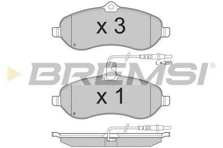 Гальмівні колодки перед. Scudo/Expert 07- BREMSI BP3283