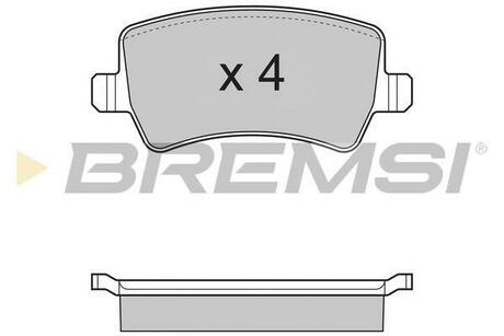 Гальмівні колодки зад. Ford Galaxy/S-Max 06-15 (TRW) BREMSI BP3298 (фото 1)