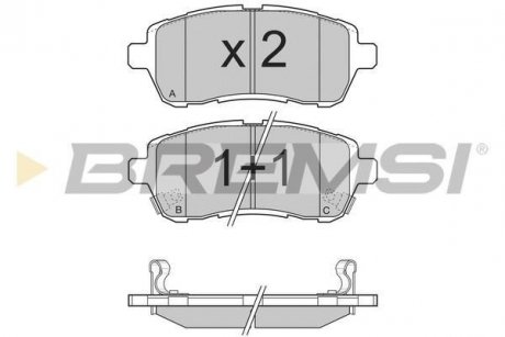 Гальмівні колодки перед. Ford Fiesta VI 08- (TRW) BREMSI BP3316