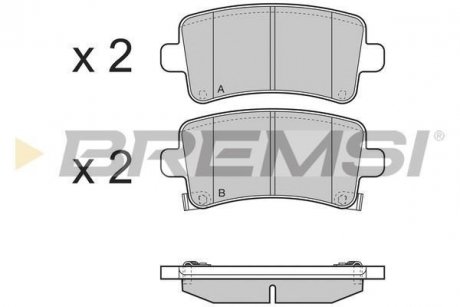 Тормозные колодки зад. Opel Insignia 08- (TRW) BREMSI BP3379 (фото 1)