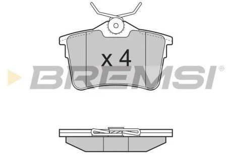 Гальмівні колодки зад. Berlingo/Partner 08- BREMSI BP3386
