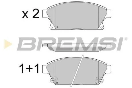 Тормозные колодки перед. Astra J/Zarifa/Chevrolet Cruze 09- BREMSI BP3405