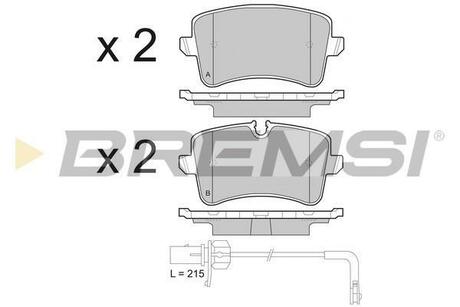 Тормозные колодки зад. Audi A6 10- (TRW) BREMSI BP3493 (фото 1)