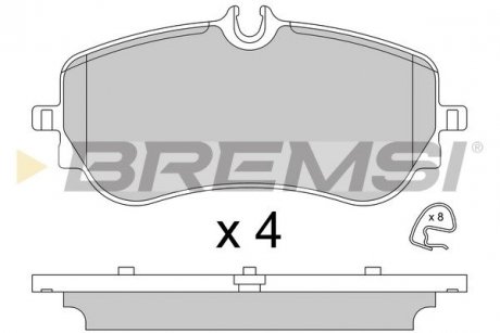 Тормозные колодки зад. VW Crafter 16-/Amarok 11-/Man TGE 16- BREMSI BP3836