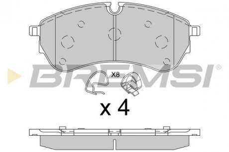 Гальмівні колодки перед. VW Crafter 2.0TDI/Man TGE 16- (163.6x67.4x20.7) BREMSI BP3846