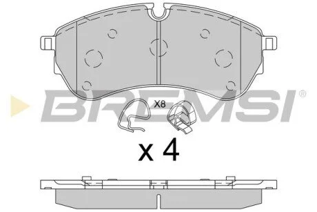 Гальмівні колодки перед. VW Crafter 2.0TDI/Man TGE 16- (163.6x67.4x20.7) BREMSI BP3846