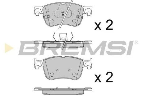 Тормозные колодки перед. Ford Focus IV 18-(155.1х64.4х16.8) BREMSI BP3847