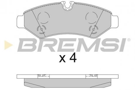 Гальмівні колодки зад. MB Sprinter (W907) 18- (Brembo) BREMSI BP3848 (фото 1)