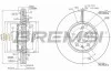 Гальмівний диск перед. Ford Mondeo V 14- (300x28) BREMSI CD8337V (фото 1)