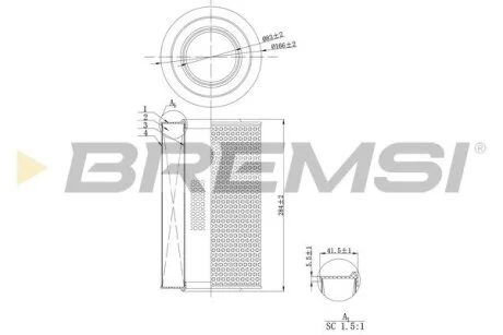 Фільтр повітряний Iveco Daily 99- BREMSI FA0128