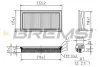 Фильтр воздушный (232x137x34) Nissan Note NV200 Qashqai Tiida 05- BREMSI FA0530 (фото 1)