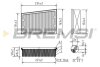 Фильтр воздушный Nissan Qashqai X-Trail Renault Koleos I 07- BREMSI FA0535 (фото 1)