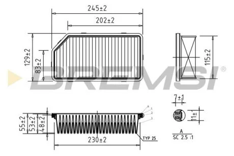 Фильтр воздушный Hyundai i20 ix20 Kia Soul Venga 08- BREMSI FA0537