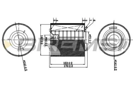 Фільтр повітряний Seat Ibiza 09-/ Skoda Fabia 10-14/Rapid 12-/VW Polo 09- BREMSI FA0538