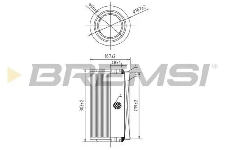 Фильтр воздушный Jumper Ducato Boxer 2.2-3.0 D/HDi 06- BREMSI FA0545