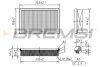 Фільтр повітряний Opel Agila 1.0/1.2i 00-08 BREMSI FA0565 (фото 1)