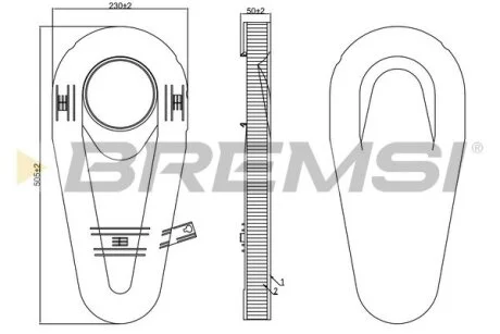 Фільтр повітряний BMW 5 (F10) 520D 10- BREMSI FA0566