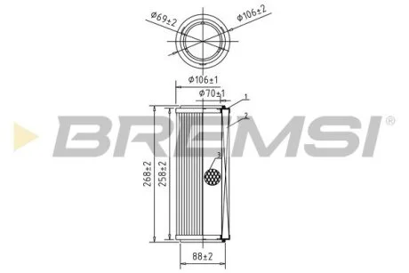 Фільтр повітряний Fiat Doblo 1.6i/1.9D/JTD 01- BREMSI FA0583