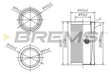Фільтр повітряний Fiat Bravo 1.4-2.0D 07-14 BREMSI FA0584