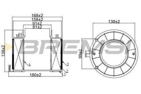 Фільтр повітряний Audi A4/A5 2.0 TDI 05-17 BREMSI FA0592