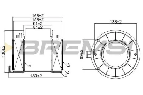 Фільтр повітряний Audi A4/A5 2.0 TDI 05-17 BREMSI FA0592