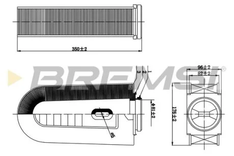 Фильтр воздушный MB C/E/GLK-Class 2.2CDI 08- BREMSI FA0631