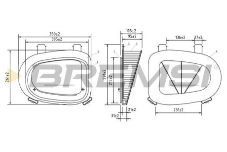 Фільтр повітряний BMW X3 (F25) 2.0 10-17/X5 (E70) 3.0 D 06-13/X6 (E71) 3.0 D 08-14 BREMSI FA0638