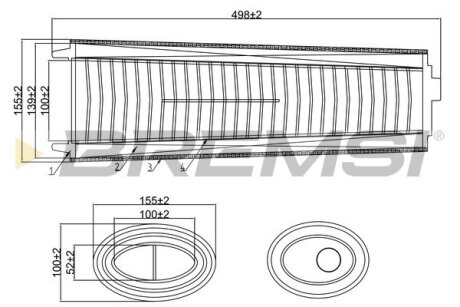 Фильтр воздушный BMW 2.5d/3.0d 98-10 Land Rover Range Rover III 3.0D 02-12 BREMSI FA0646 (фото 1)