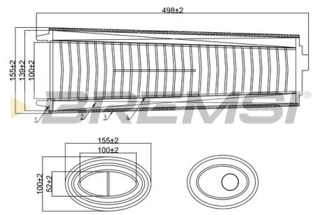 Фильтр воздушный BMW 2.5d/3.0d 98-10 Land Rover Range Rover III 3.0D 02-12 BREMSI FA0646