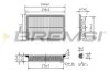 Фильтр воздушный (247x158x44) Honda CR-V IV (RM) 2.0 12- BREMSI FA1053 (фото 1)