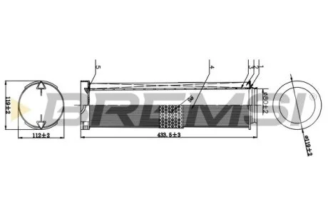 Фільтр повітряний MB E-class (W211) 2.2CDI OM646 06-09 BREMSI FA1057