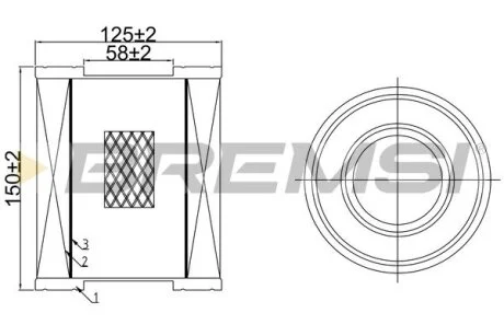 Фільтр повітряний MB (W168) (бензин) BREMSI FA1071