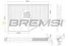 Фильтр воздушный Buick Regal Chevrolet Malibu Cadillac XT4 Opel Insignia B 2.0 BREMSI FA1085 (фото 1)