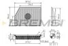 Фильтр воздушный (268x185x44) Jeep Cherokee 2.0 CRD 13- FA1086