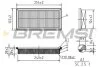 Фильтр воздушный Dodge Attitude Mitsubishi Mirage Toyota Avanza Yaris1.2 12- BREMSI FA1100 (фото 1)