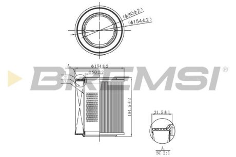 Воздушный фильтр Audi A8 D3 2.8-4.2 02-10 BREMSI FA1103