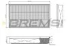 Фільтр повітряний VW Passat 2.0 TDI 14-/Tiguan 2.0 TDI 16- BREMSI FA1113 (фото 1)