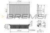 Фильтр воздушный (275x184x57.3) Land Rover Freelander 2 2.2 SD4/TD4 / 3.2 06-14 BREMSI FA1134 (фото 1)