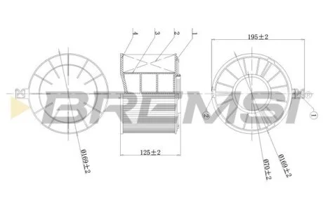 Фільтр повітряний Audi A4/A5 2.0TFSI 15- BREMSI FA1174