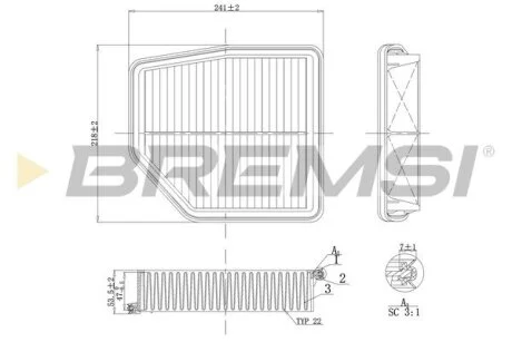 Фільтр повітряний Suzuki Grand Vitara II 05- BREMSI FA1183