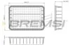 Фільтр повітряний Mitsubishi ASX/Lancer/Outlander 1.6-2.0 06- BREMSI FA1196 (фото 1)